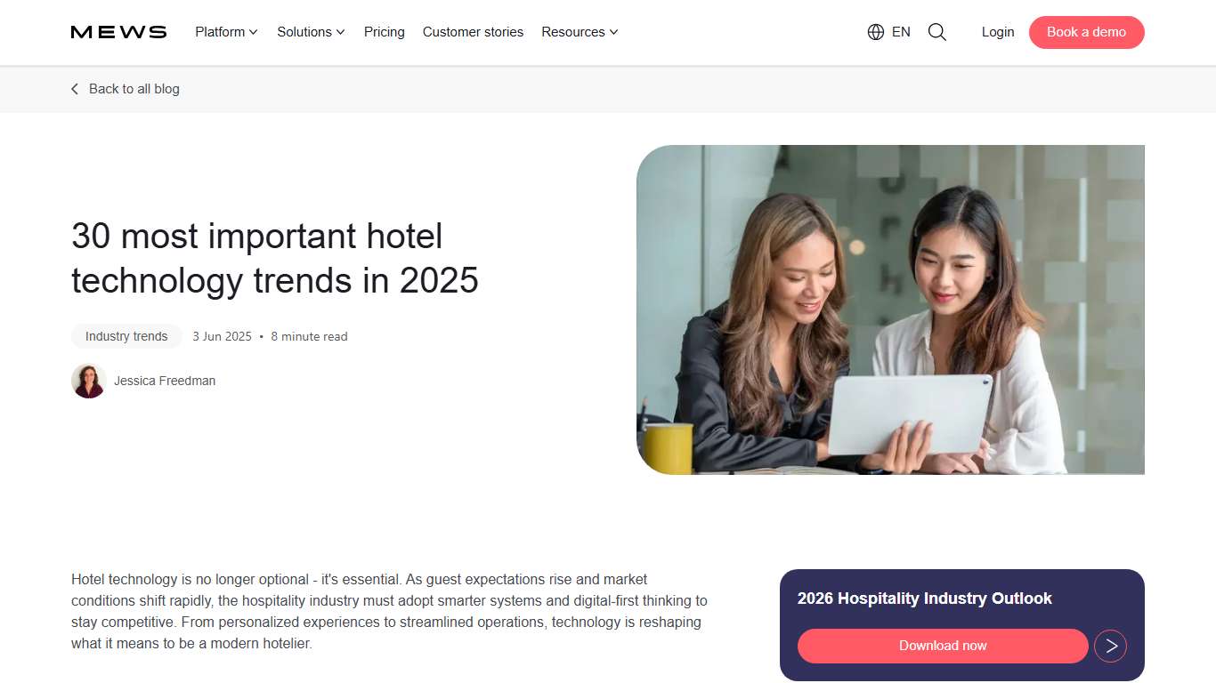 30 key hotel technology trends in 2025